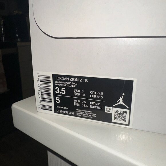 Jordan Shoes New Jordan Zion 2 Tb Black Metallic Gold Poshmark